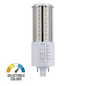 2 pin PL LED Bulb, 18W, 2340lm, 3000K to 6500K, Universal, 32W CFL Equal, G24d Base, Ballast Bypass