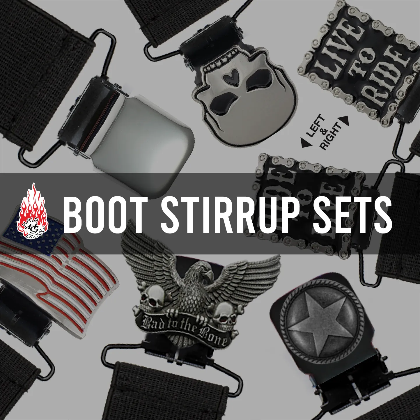 6 Chamber Bullets Boot Stirrup Set