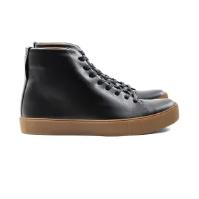 Abington Hi Toe Cap - All Black Calf