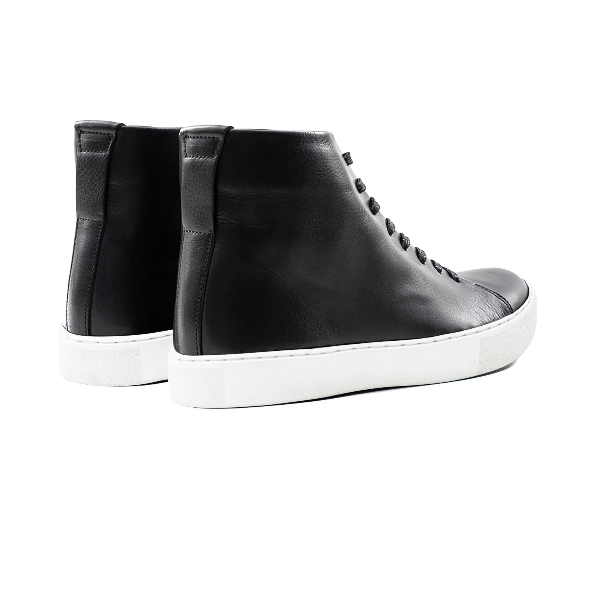 Abington Hi Toe Cap - All Black Calf