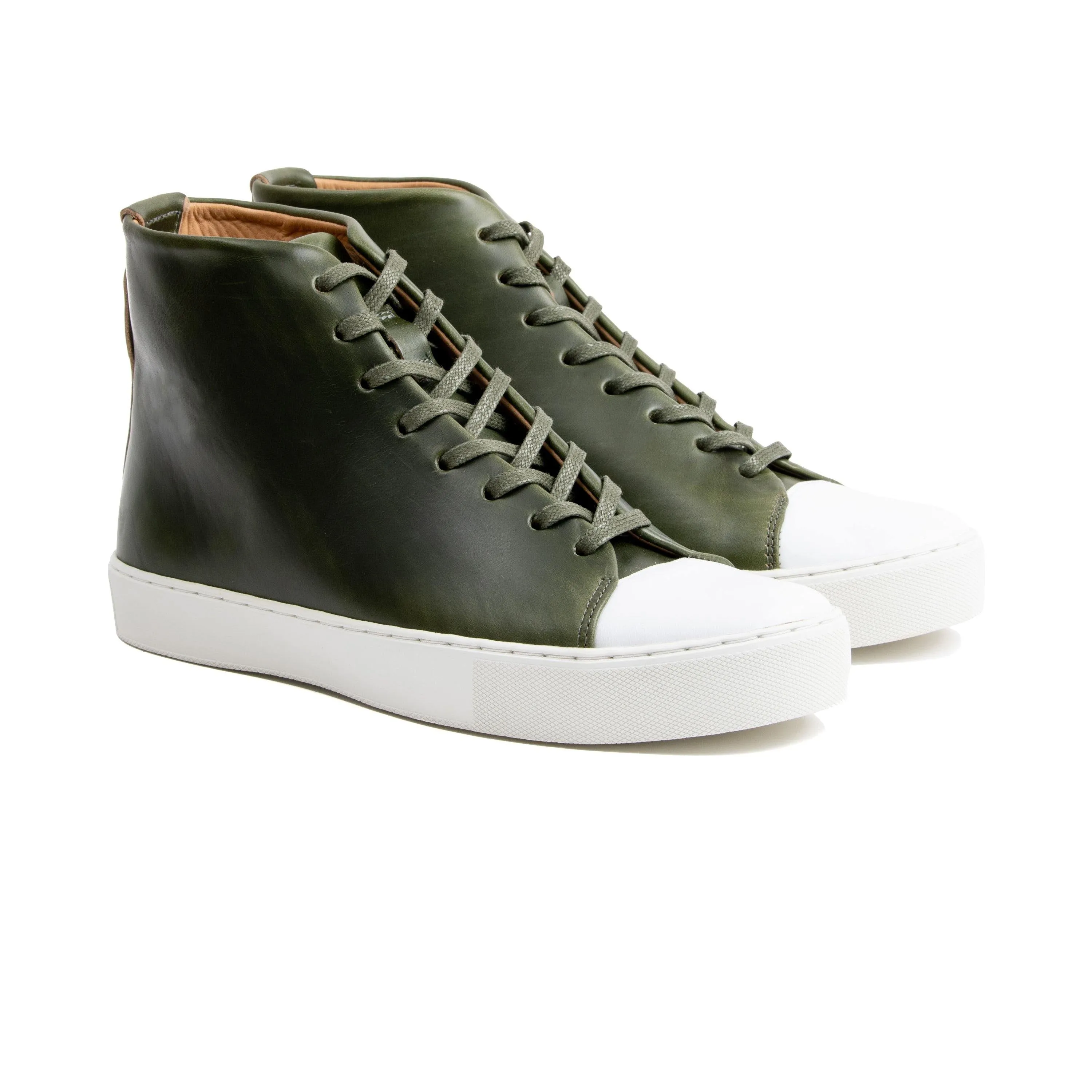 Abington Hi Toe Cap - Horween Forest Green Chromexcel