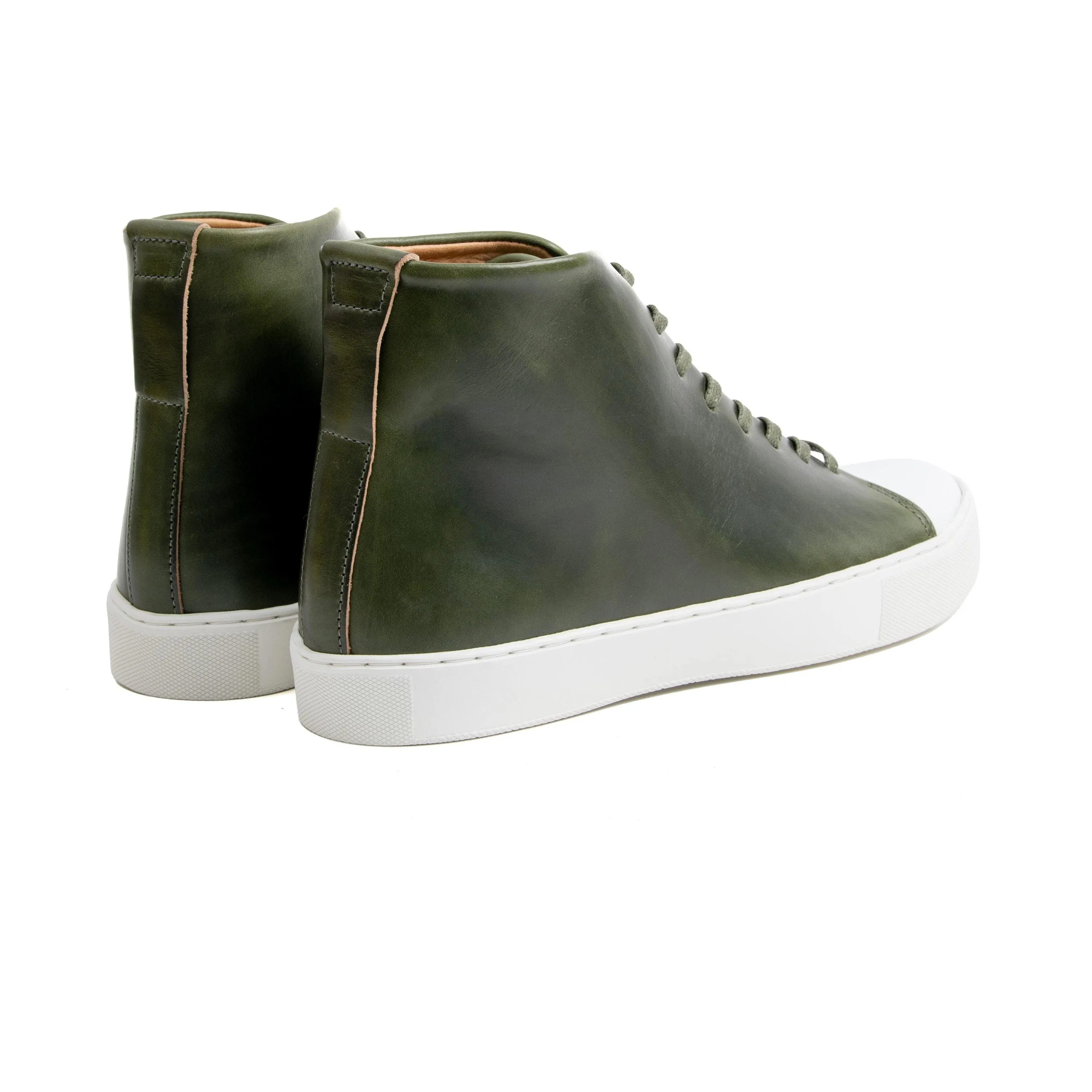 Abington Hi Toe Cap - Horween Forest Green Chromexcel