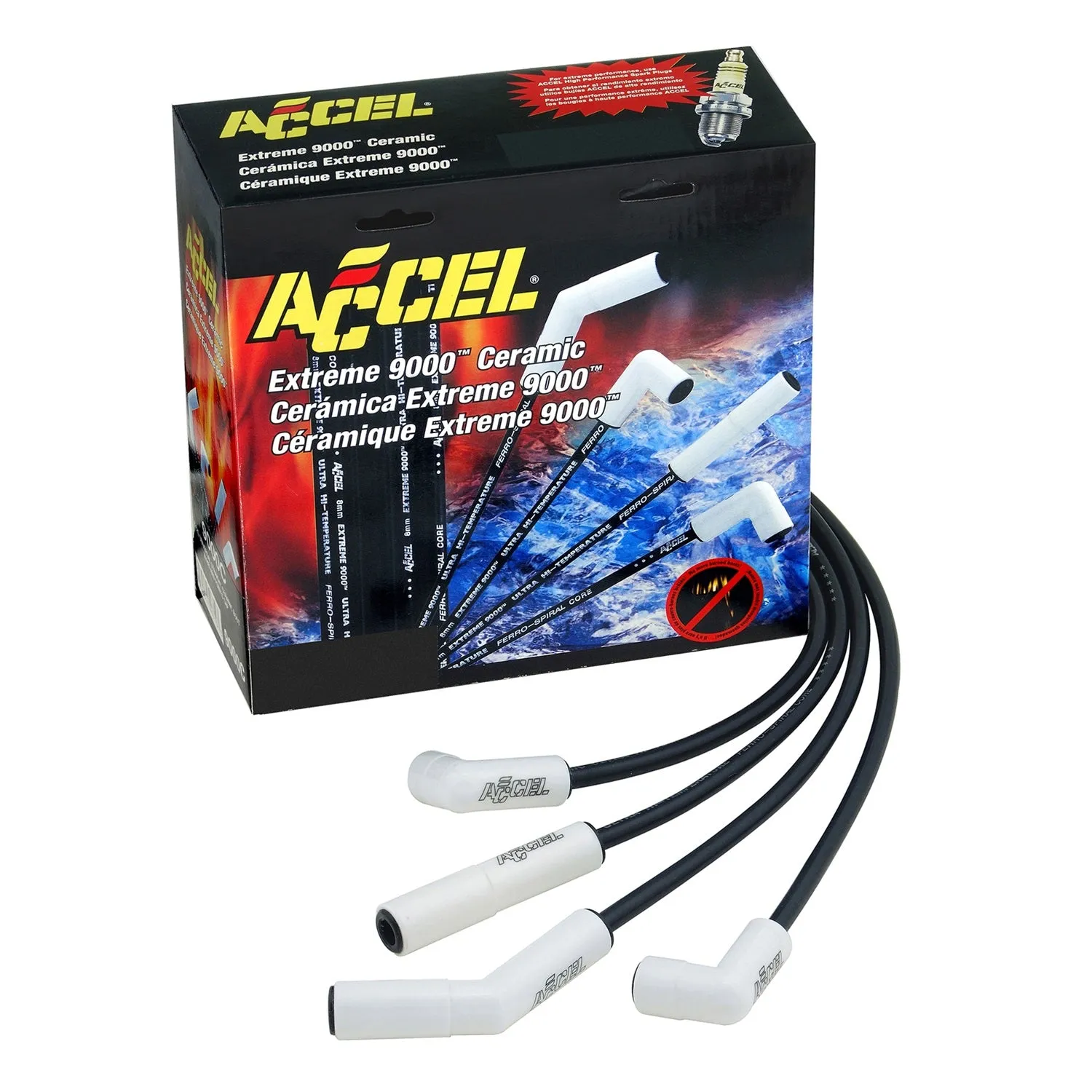 ACCEL 9013C Extreme 9000 Ceramic Boot Spark Plug Wire Set