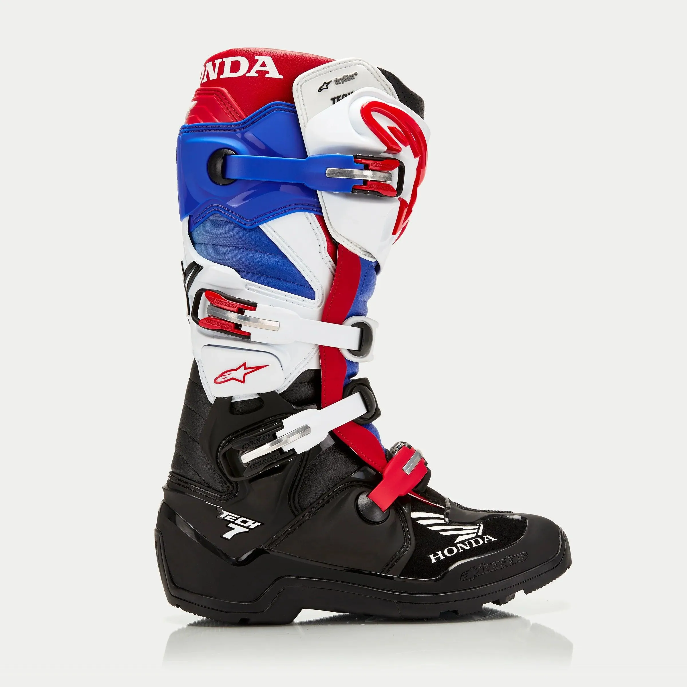 Alpinestars Honda Tech 7 Enduro Drystar Boots - Black/White/Blue/Bright Red