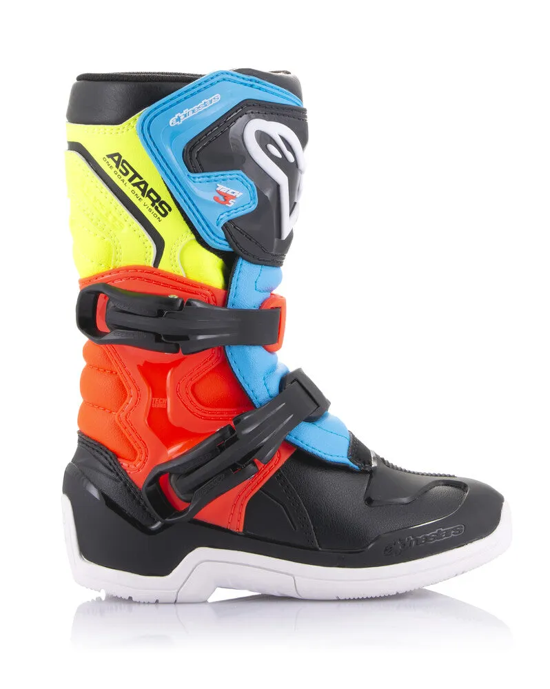 Alpinestars Tech 3S Youth Boots Black Blue Red Yellow