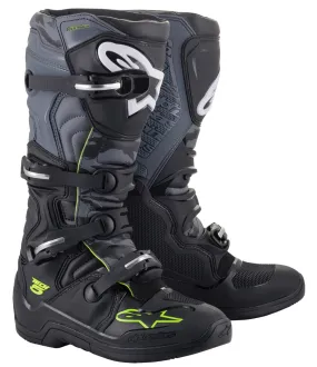 Alpinestars Tech 5 Motocross Boots Black Cool Grey Yellow Flo