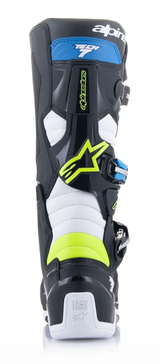 Alpinestars Tech 7 Motocross Boots Black Enamel Blue Yellow Fluo