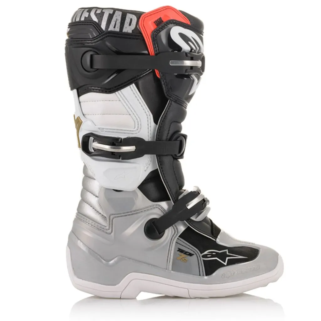 Alpinestars Tech 7 S Black Silver White Gold Boots - UK4 - EU37