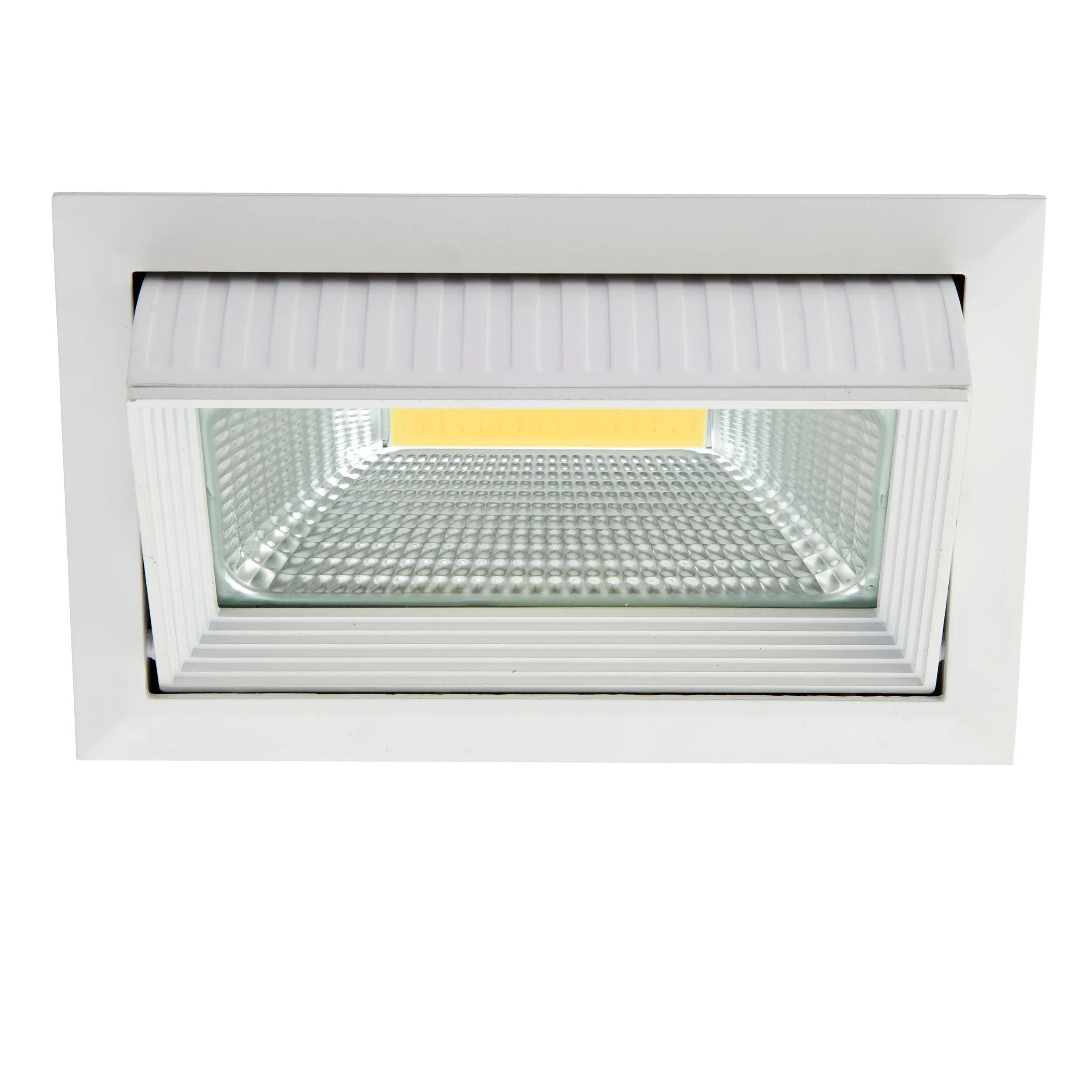 Axial Rectangular White Adjustable Recessed Downlight 35W