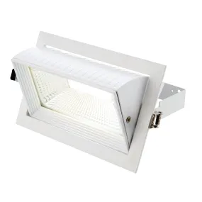 Axial Rectangular White Adjustable Recessed Downlight 35W