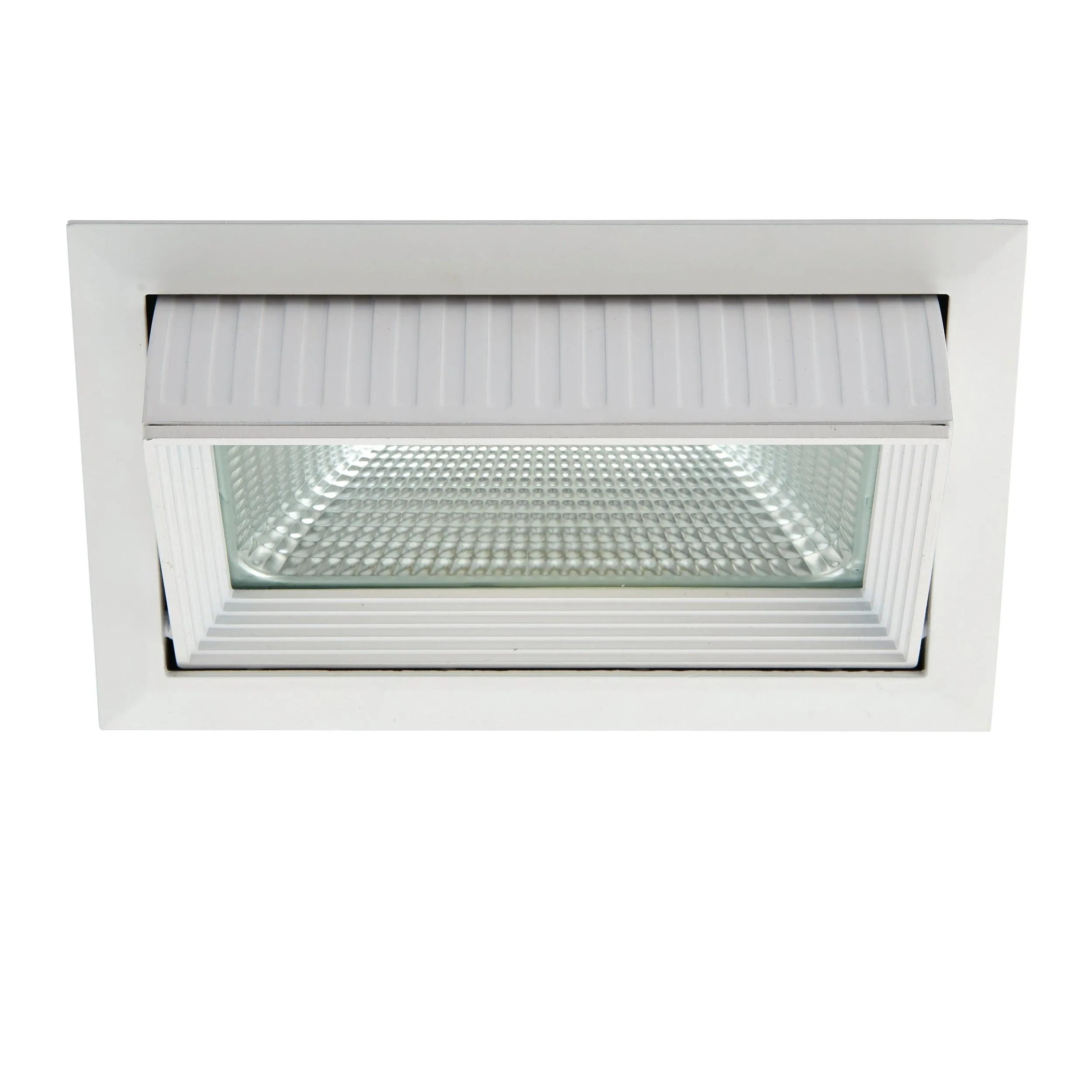 Axial Rectangular White Adjustable Recessed Downlight 35W