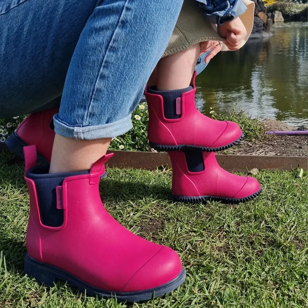 Bobbi Kids Wellington Boot // Magenta & Navy