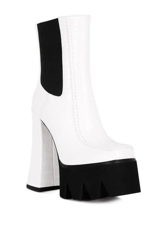 Bounty High Platform Heel Chelsea Boots