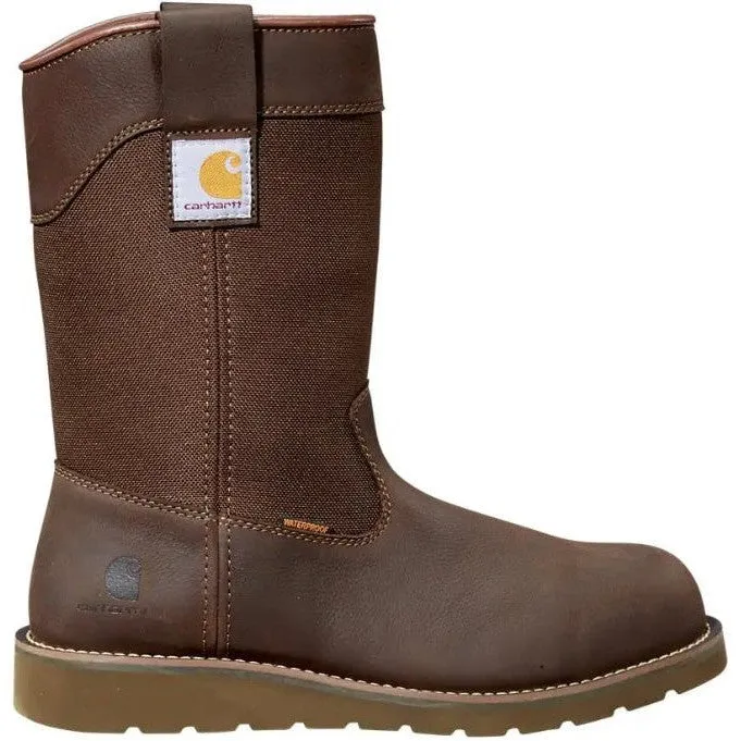 Carhartt Men's 10" Steel Toe WP Wedge Wellington Work Boot -Brown- FW1230-M