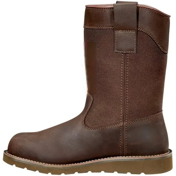 Carhartt Men's 10" Steel Toe WP Wedge Wellington Work Boot -Brown- FW1230-M