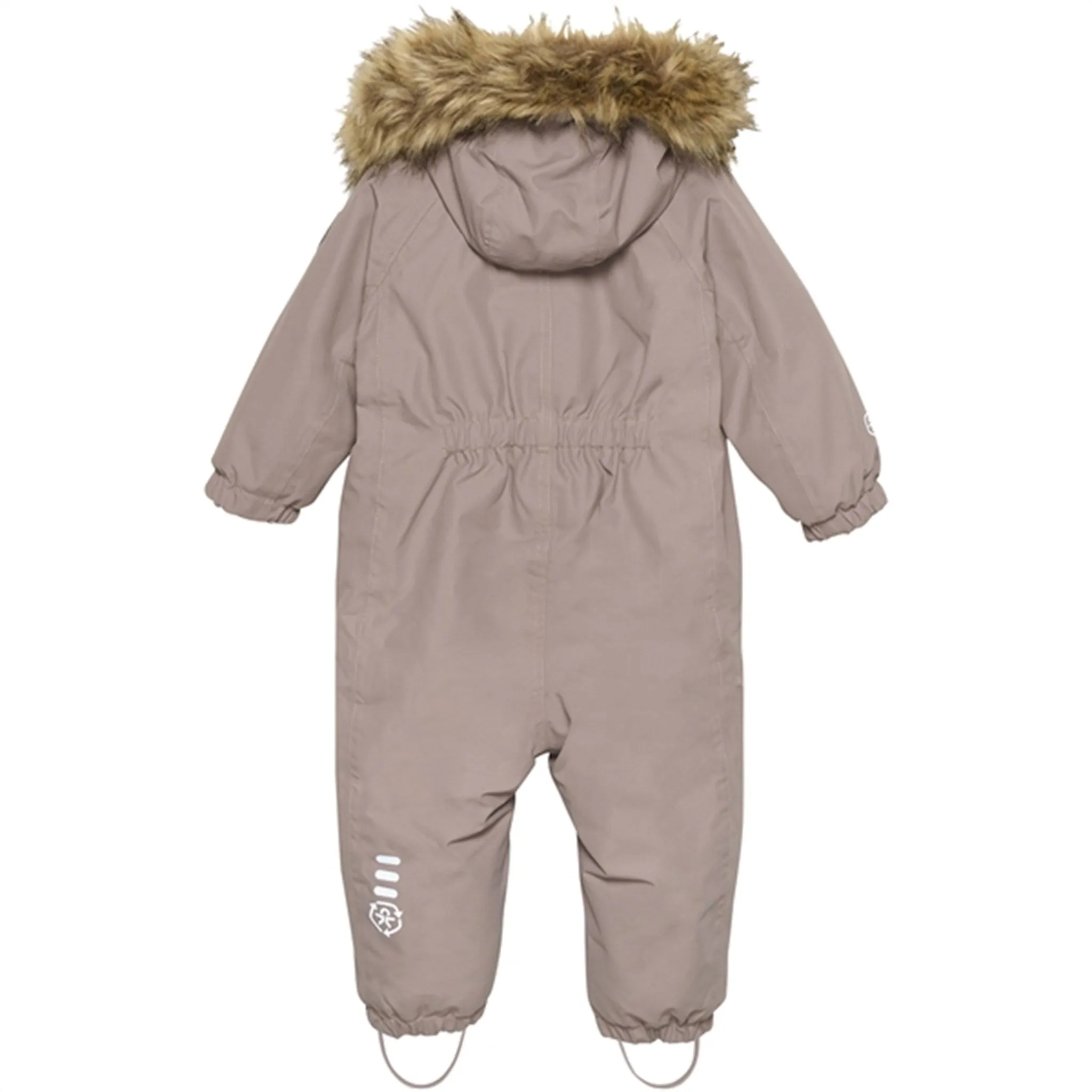 Color Kids Coverall w. Faux Fur Fossil