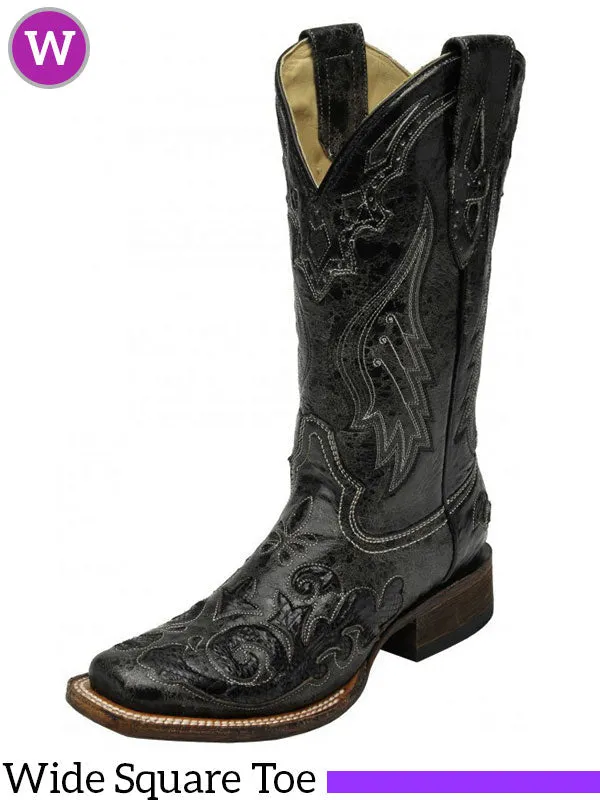 Corral Black Python Overlay Style A2402