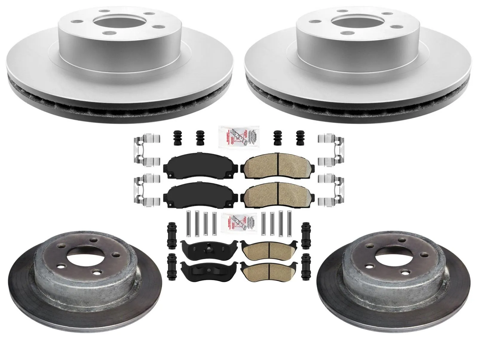 Disc Brake Rotors & Pads for Explorer Sport Trac 03-05 4 Wheel Drive