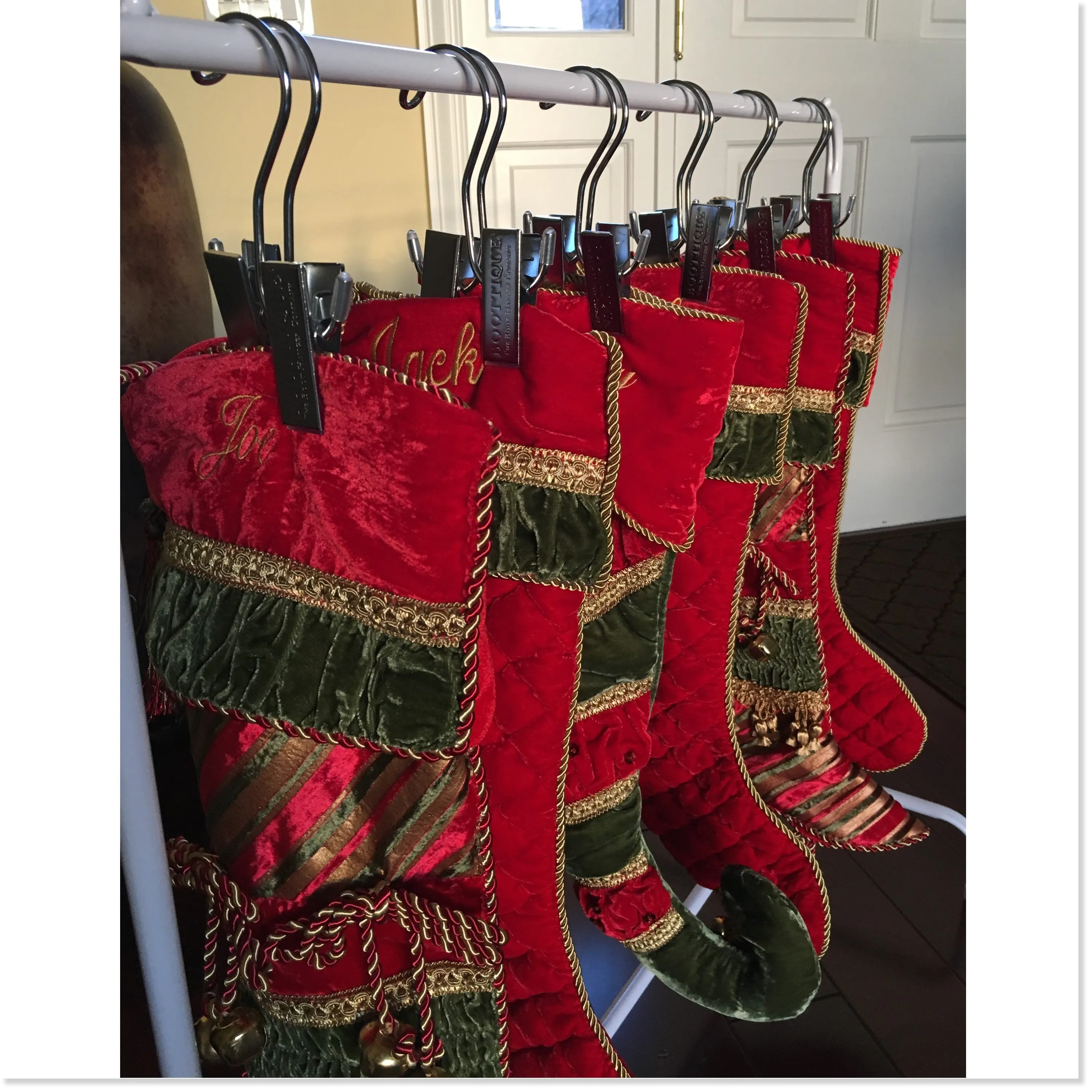 Free Standing Christmas Stocking Rack™ (includes 6 Boot Hangers)