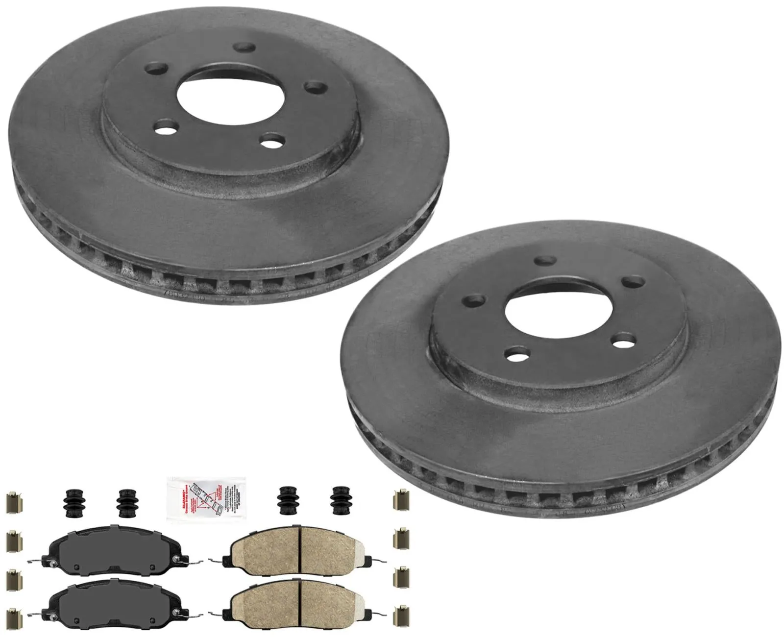 Front Carbon Performance Disc Brake Rotors & Brake Pads For Mustang 4.0L 05-10