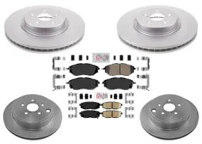 GEO Coated Disc Brake Rotors Brake Pads for Subaru Outback 2010-2014 3.6L