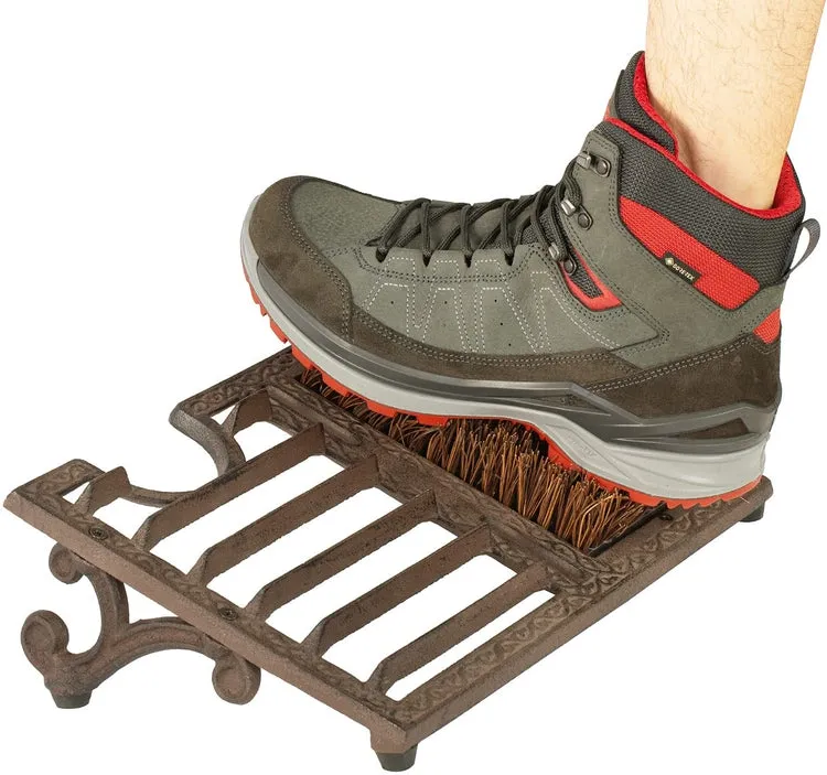 Heavy Duty Cast Iron Angled Shoe Bottom Dirt Cleaner, Outdoor Boot Scraper