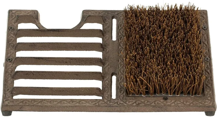 Heavy Duty Cast Iron Angled Shoe Bottom Dirt Cleaner, Outdoor Boot Scraper