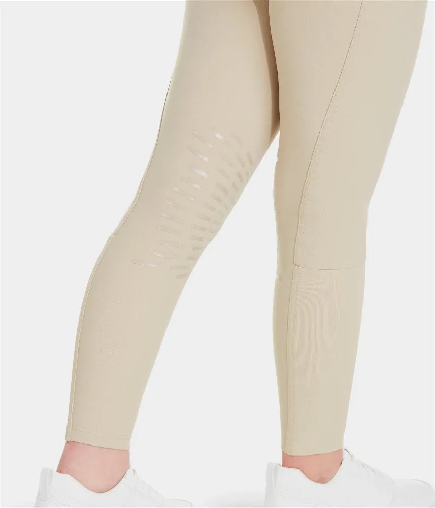 Horse Pilot X-Design Girls Knee Grip Breeches - Beige