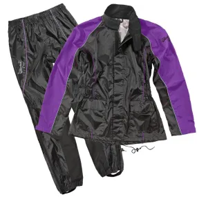 Joe Rocket 'RS-2' Womens Black/Purple Rain Suit