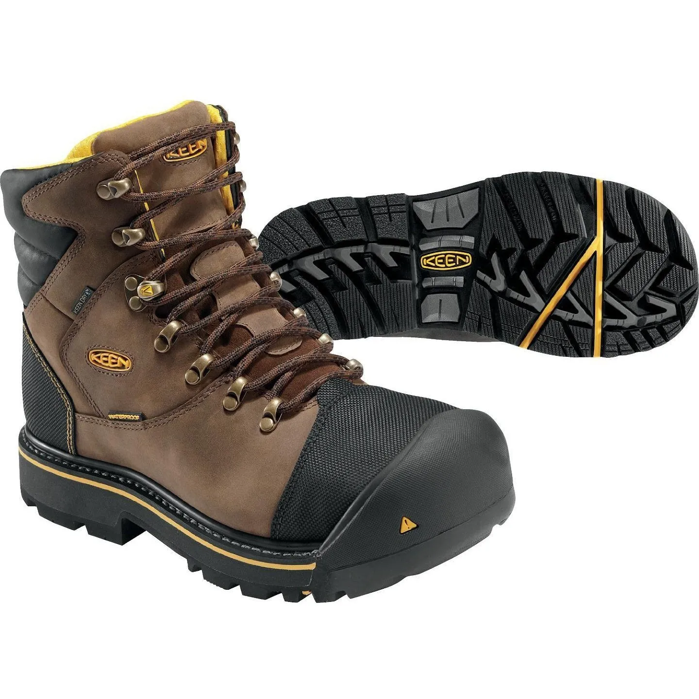 Keen Utility Men's Milwaukee Steel Toe WP Work Boots - Brown - 1009174