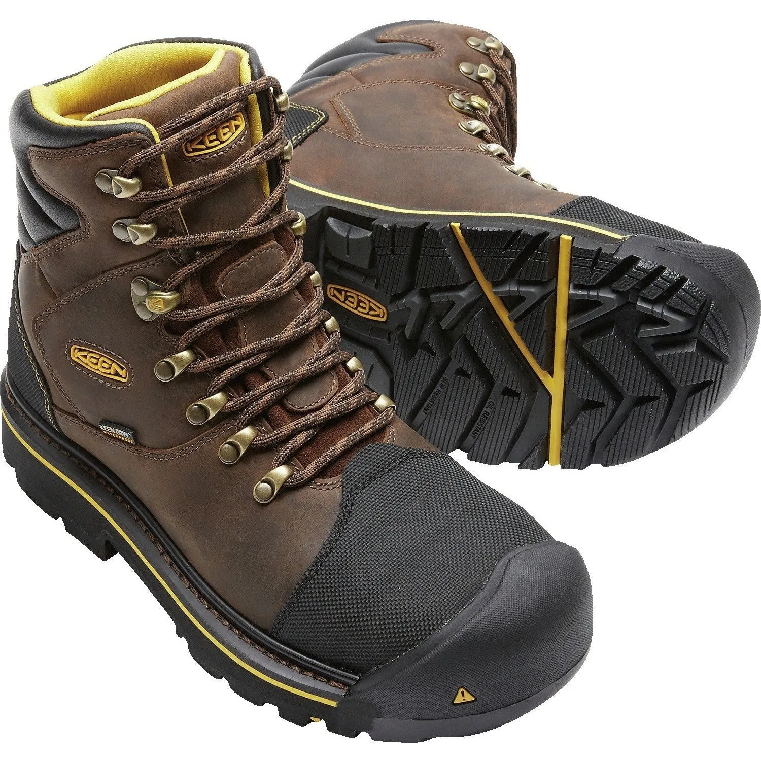 Keen Utility Men's Milwaukee Steel Toe WP Work Boots - Brown - 1009174