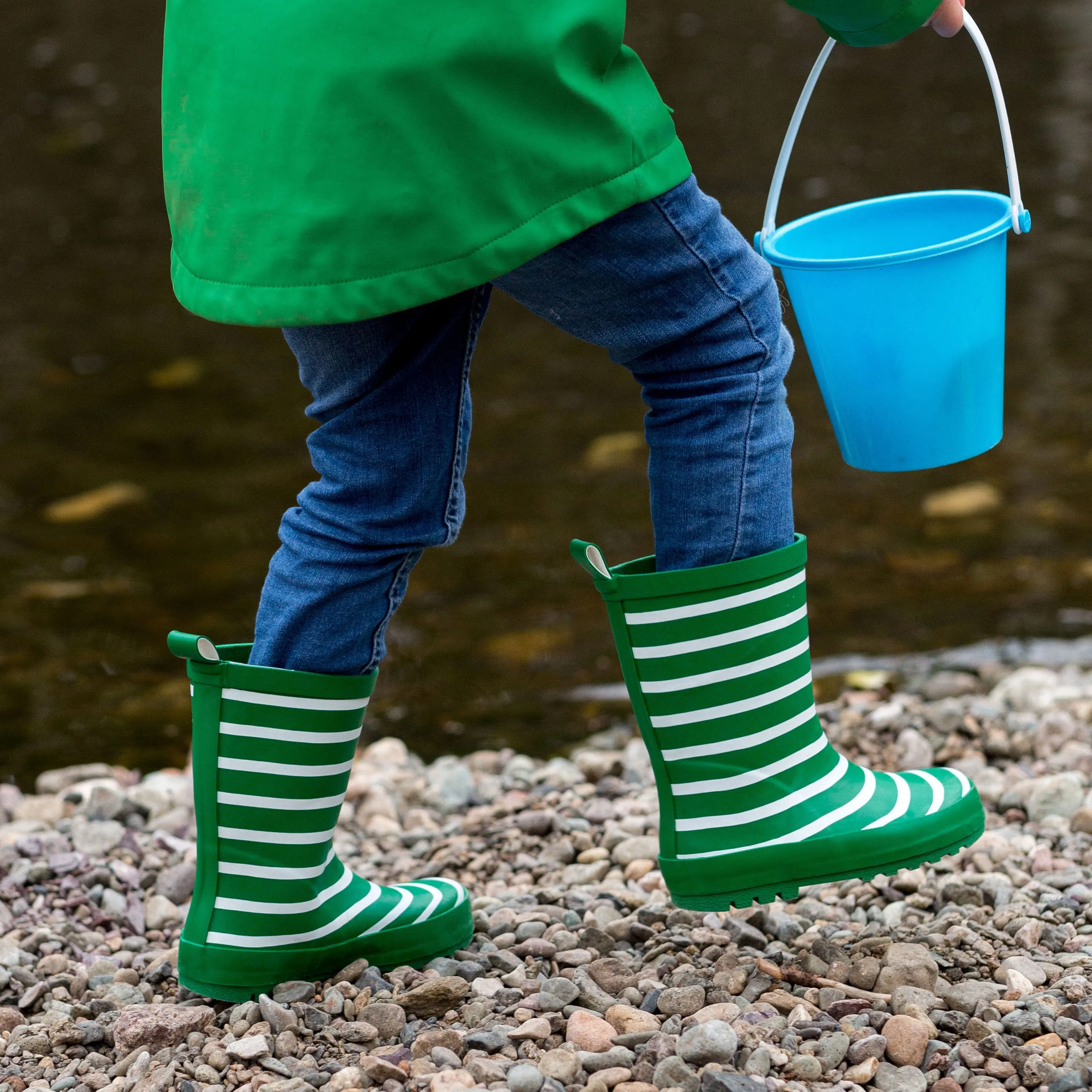 Kids' Pooley Striped Wellington Boots