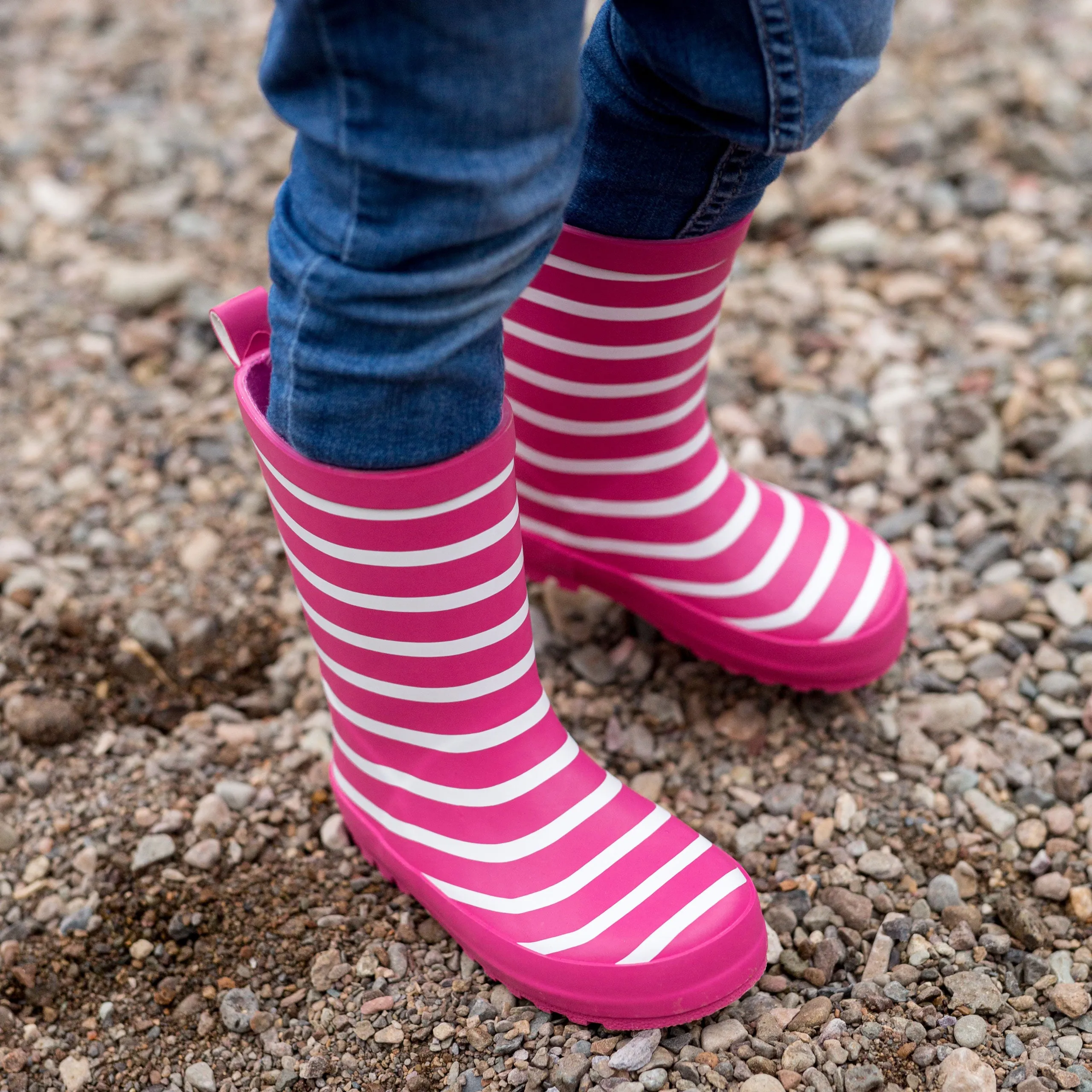 Kids' Pooley Striped Wellington Boots