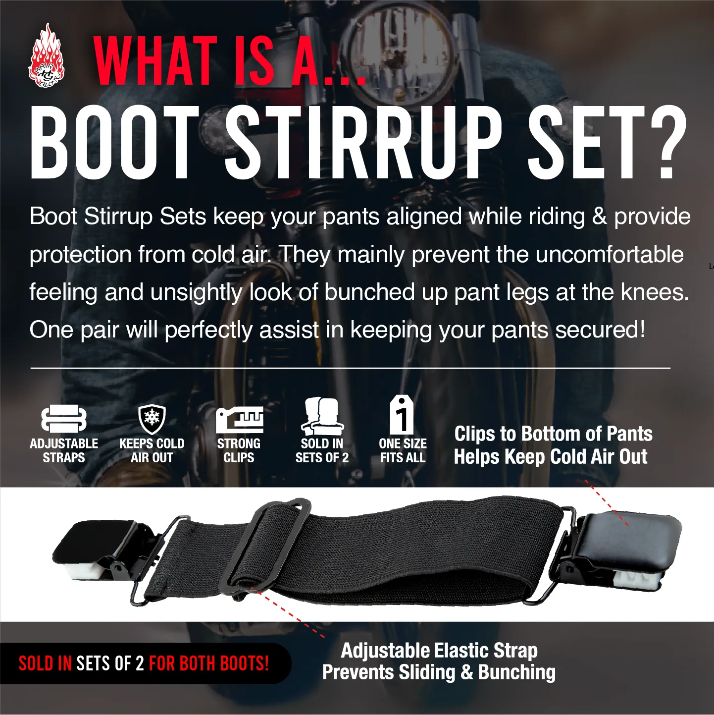 LIVE TO RIDE, RIDE TO LIVE Boot Stirrup Set