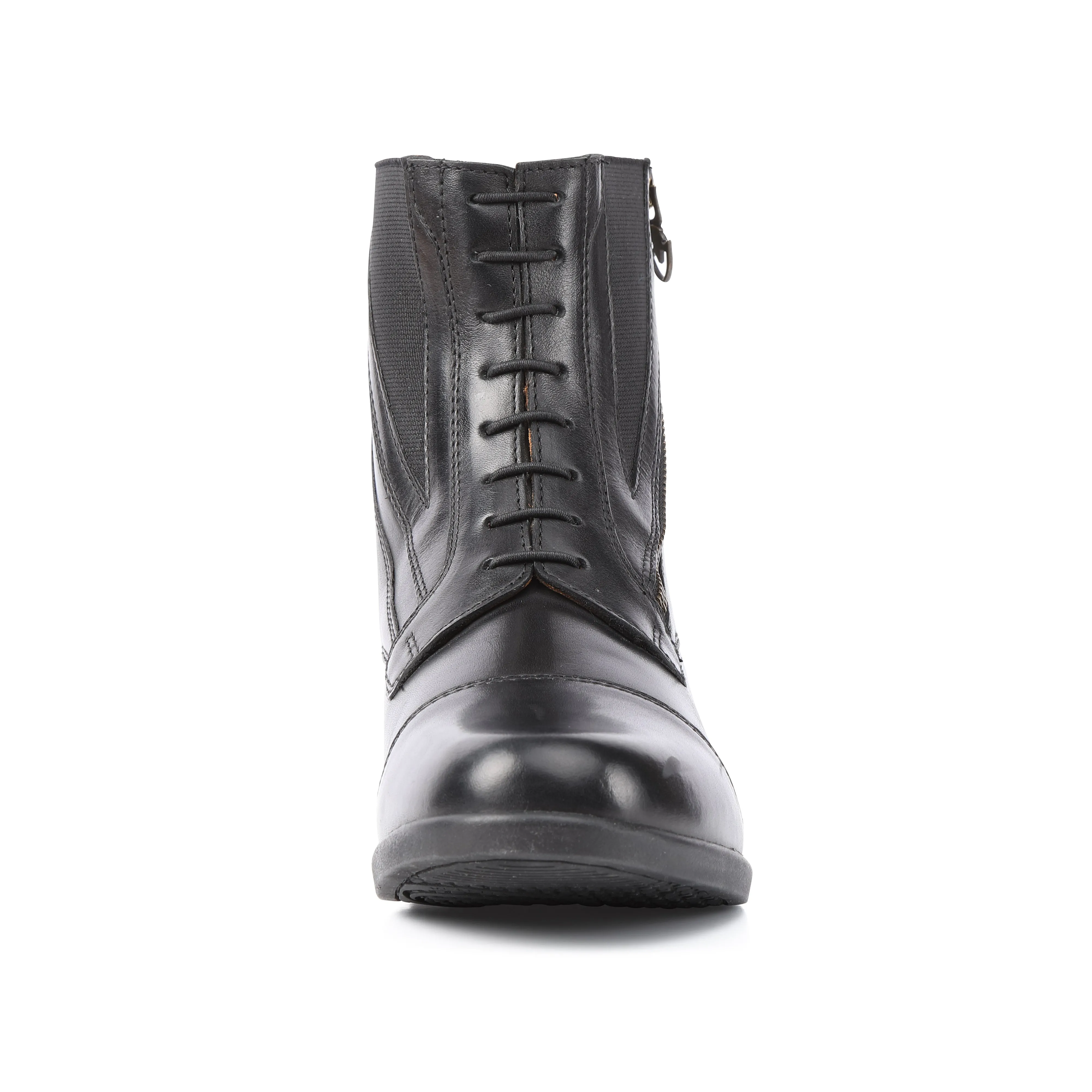 Moretta Alessia Leather Paddock Boot - Black