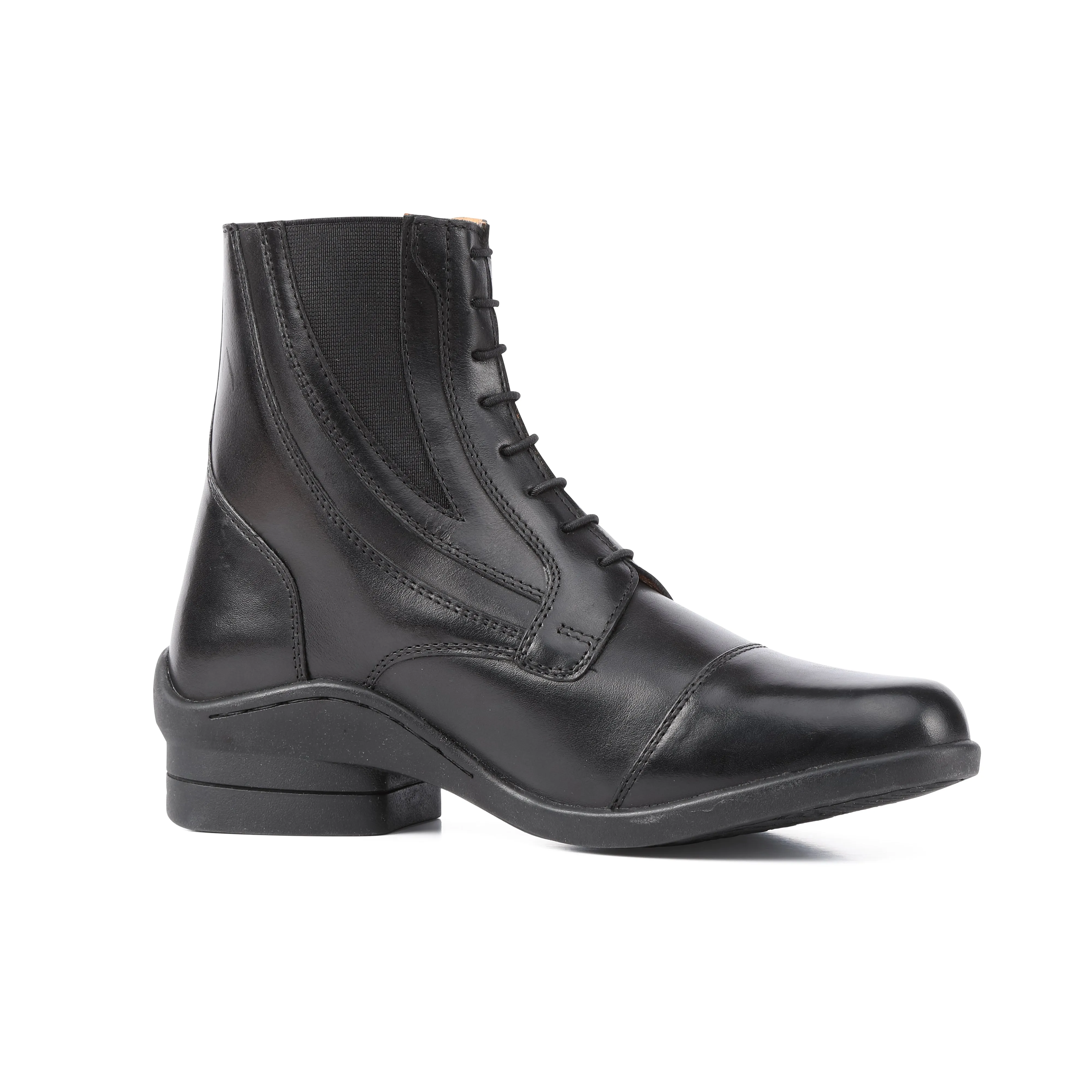 Moretta Alessia Leather Paddock Boot - Black