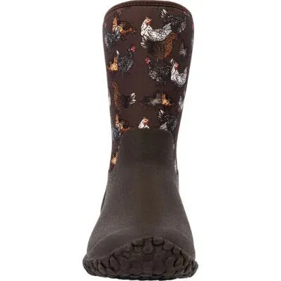 Muck Boot Women's Muckster II Mid Boot - Brown/Chicken Print WM29CK