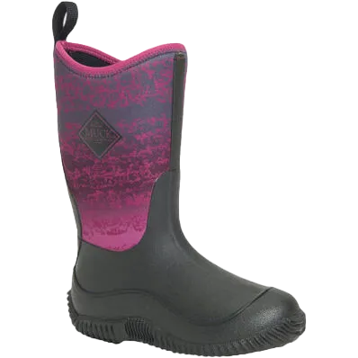 Muck Kids Hale Black & Magenta Didi Terrain Fade Waterproof Boots KBH-004