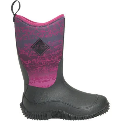 Muck Kids Hale Black & Magenta Didi Terrain Fade Waterproof Boots KBH-004