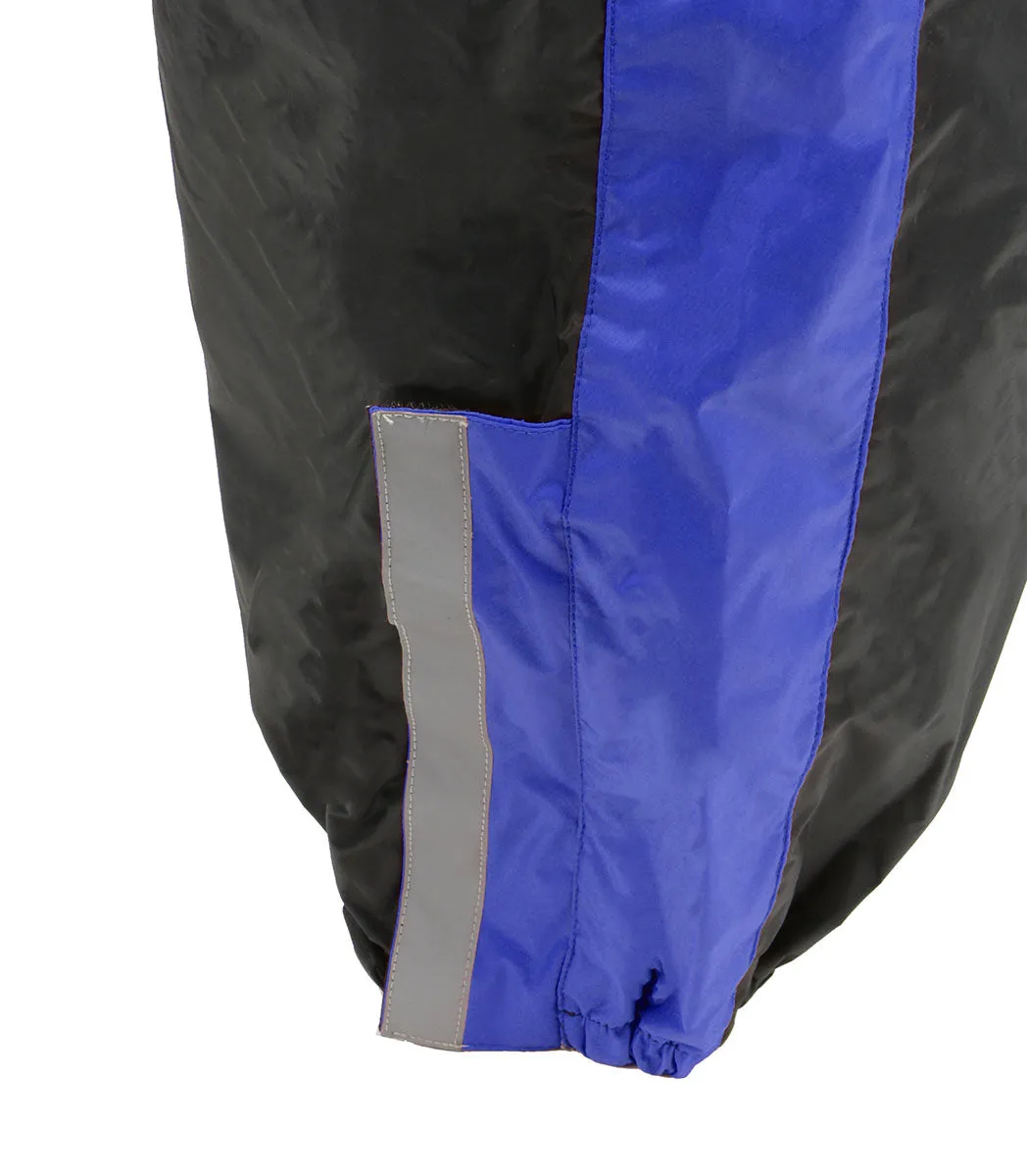 NexGen Ladies XS5001 Black and Blue Water Proof Rain Suit with Reflective Piping