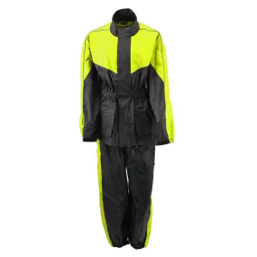 NexGen Ladies XS5001 Black and Hi-Vis Yellow Water Proof Rain Suit