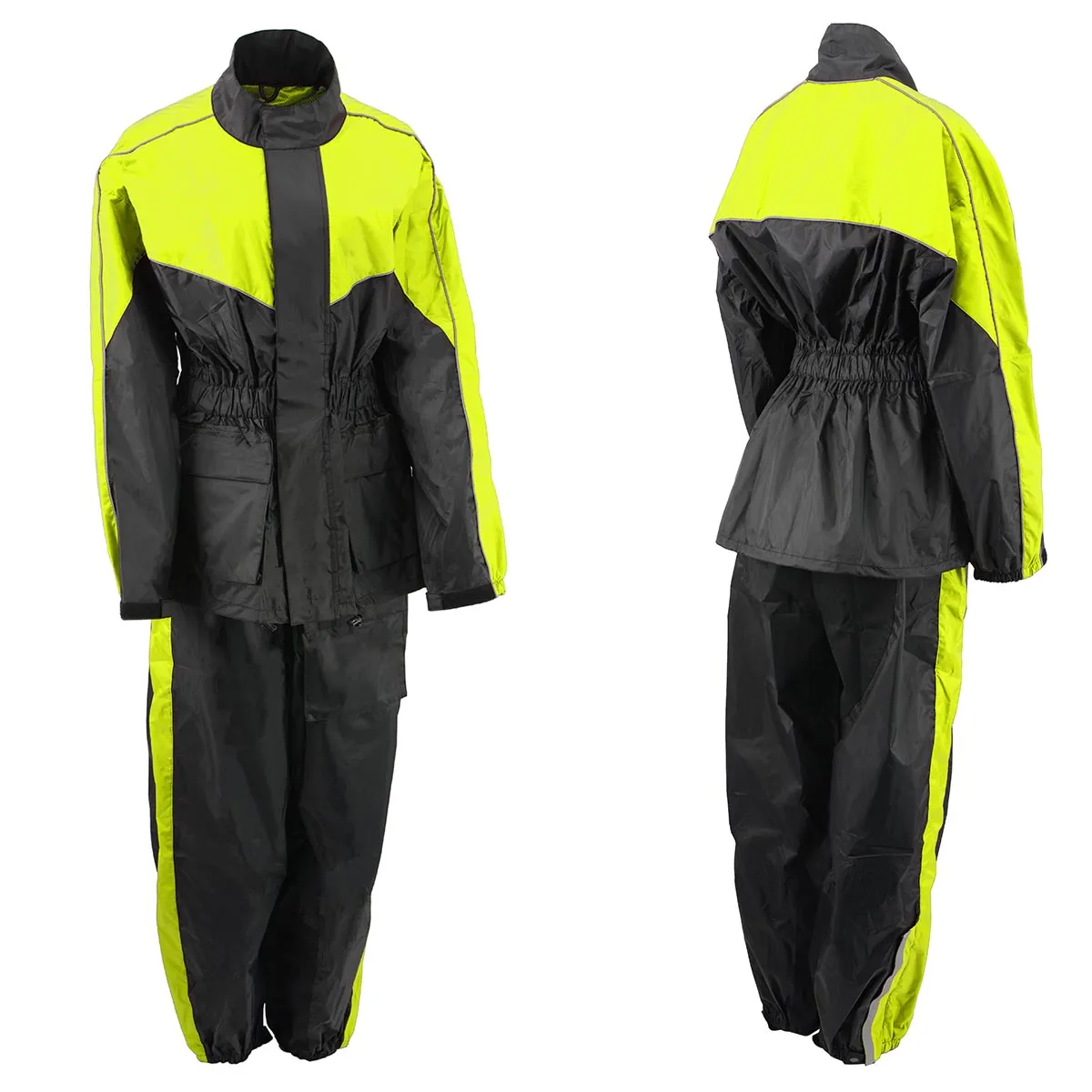 NexGen Ladies XS5001 Black and Hi-Vis Yellow Water Proof Rain Suit