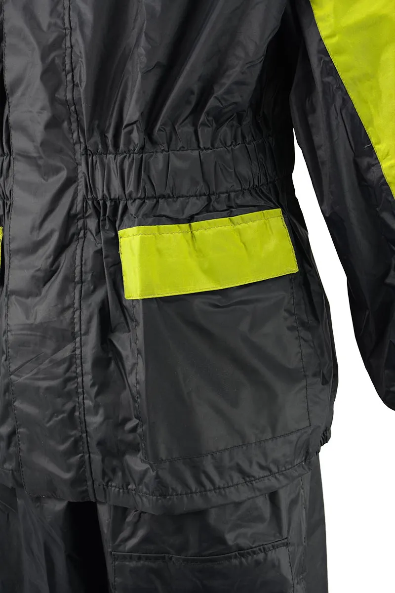 NexGen Ladies XS5001 Black and Hi-Vis Yellow Water Proof Rain Suit