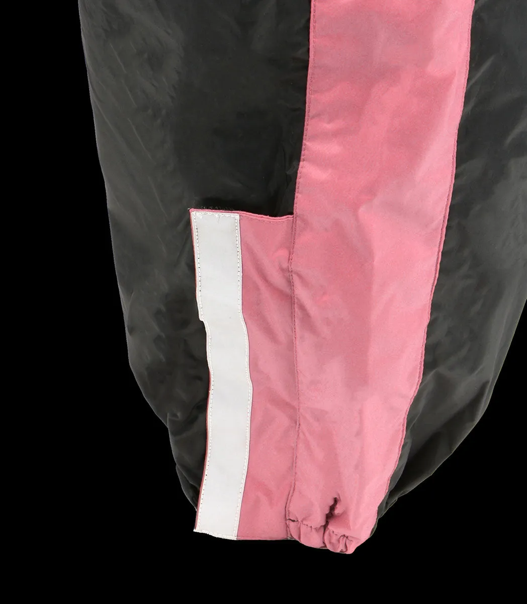 NexGen Ladies XS5001 Black and Pink Water Proof Rain Suit with Reflective Piping