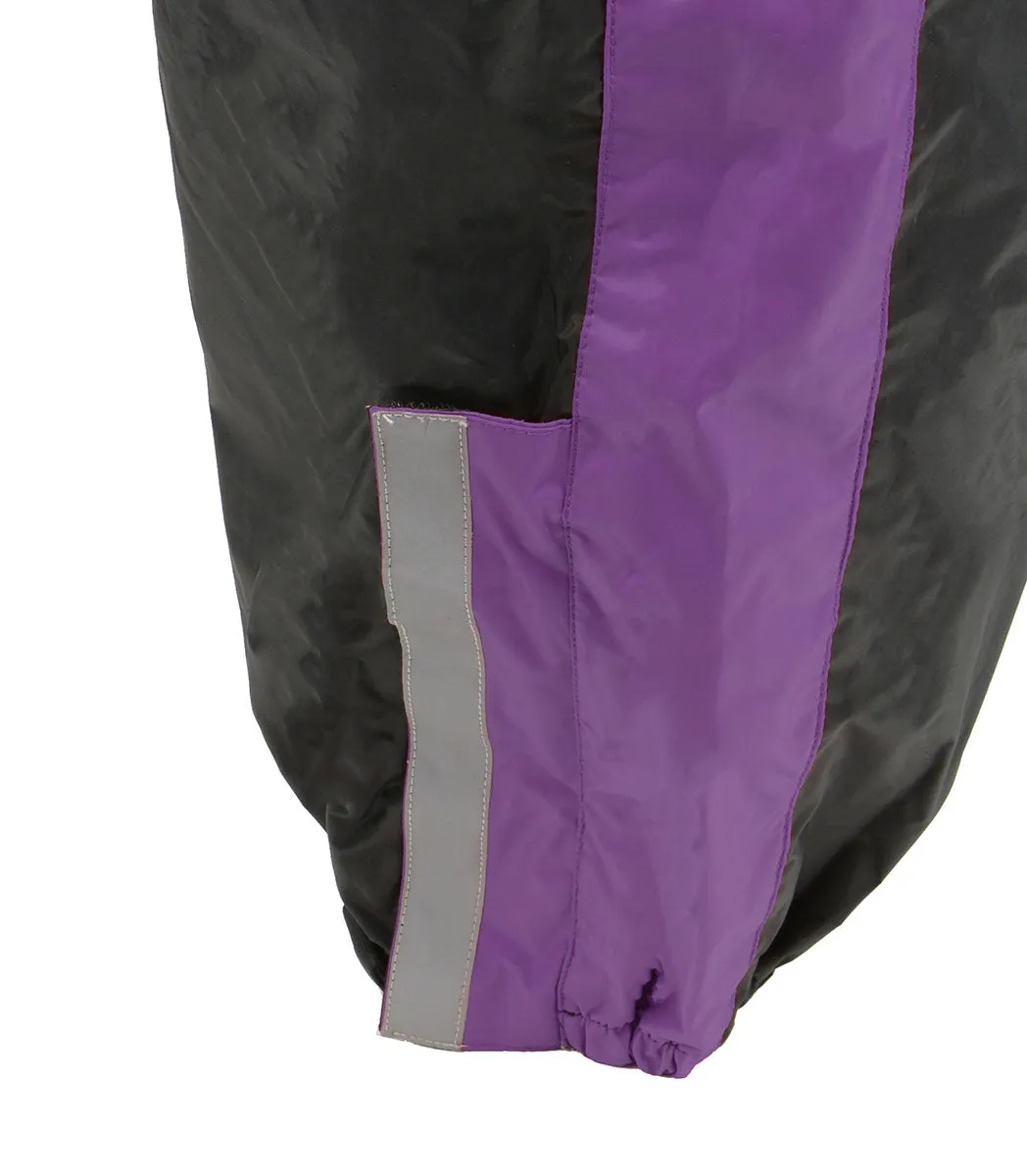 NexGen Ladies XS5001 Black and Purple Water Proof Rain Suit with