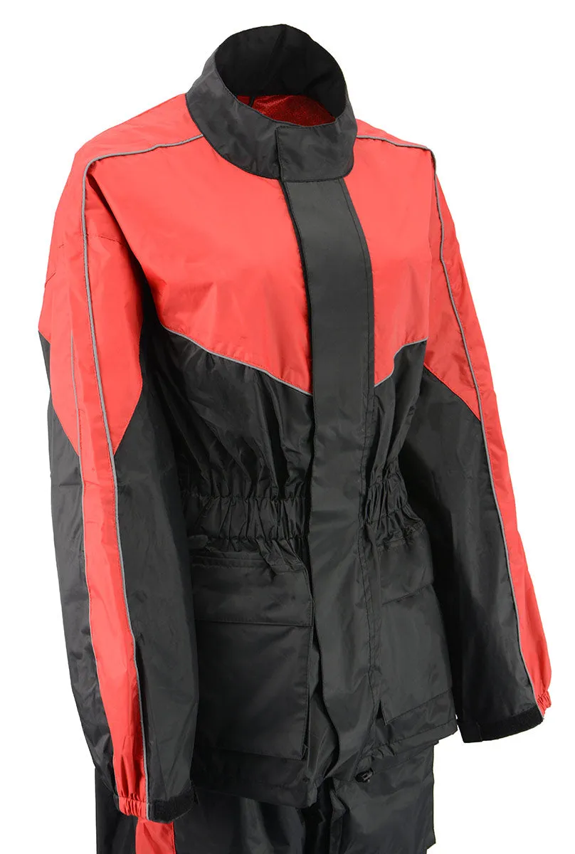 NexGen Ladies XS5001 Black and Red Water Proof Rain Suit with