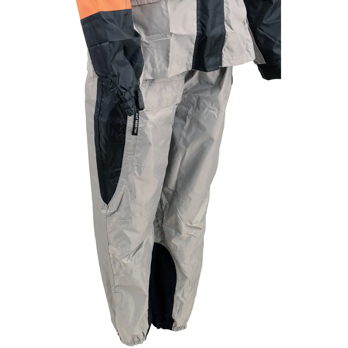 NexGen SH2217 Men's Orange and Silver Oxford Water-Resistant Rain Suit