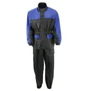 NexGen XS5031 Women's Blue and Black Water Proof Rain Suit with Cinch