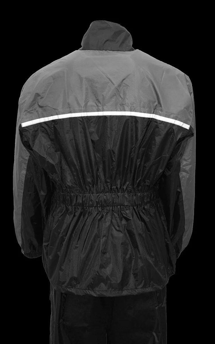 NexGen XS5031 Women's Grey and Black Water Proof Rain Suit with Cinch Sides