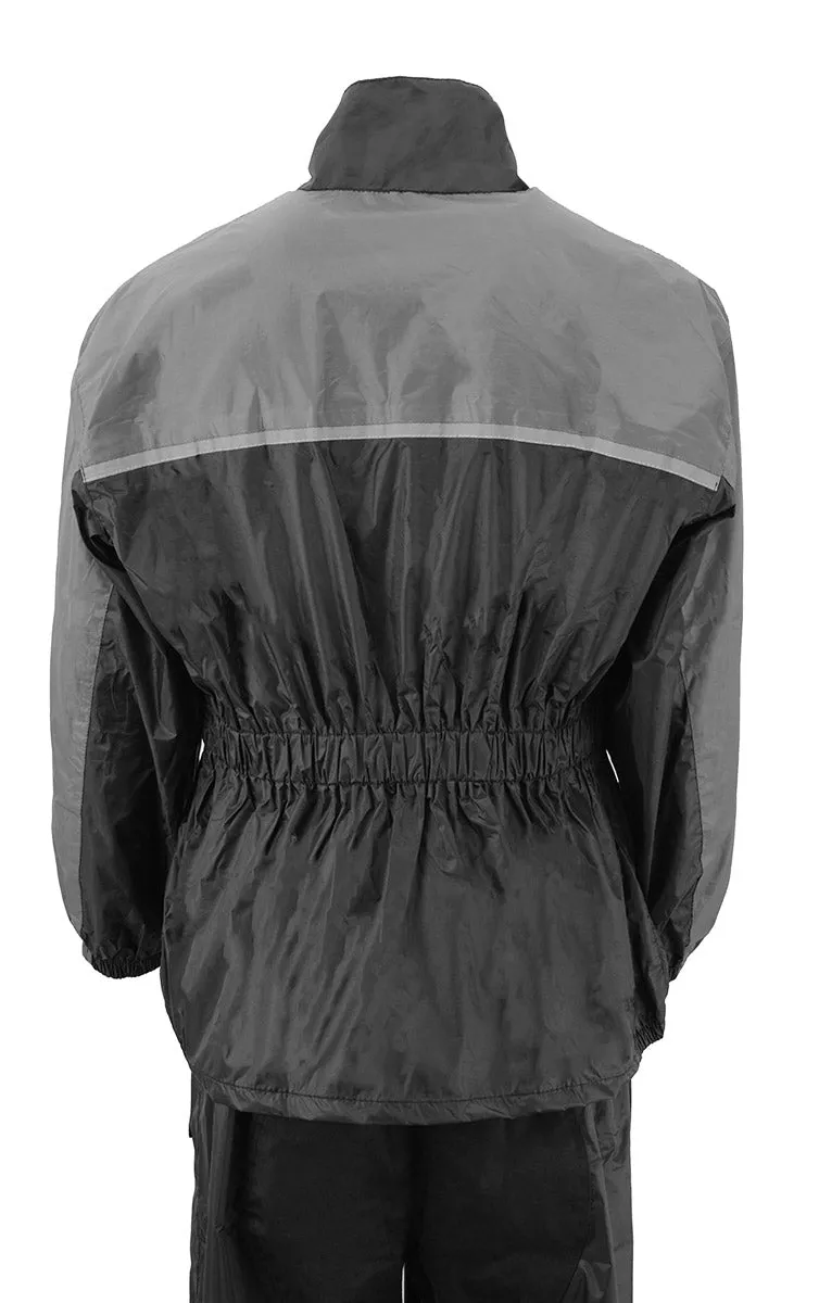 NexGen XS5031 Women's Grey and Black Water Proof Rain Suit with Cinch